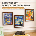 OIL PAINTING PHOTO FRAME CAT SCRATCH BOARD