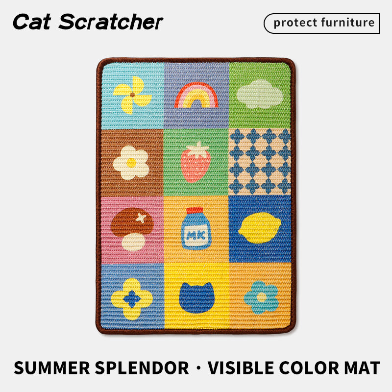 Summer Colorful Cat Scratcher Board