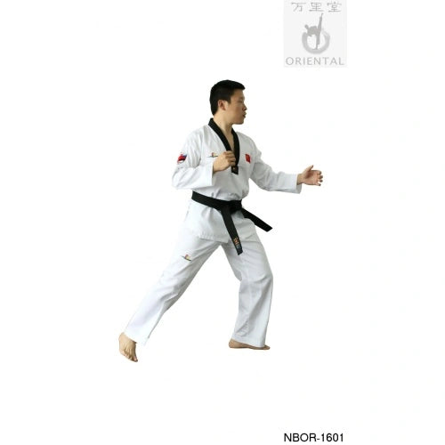 Taekwondo uniform v-neck black collars