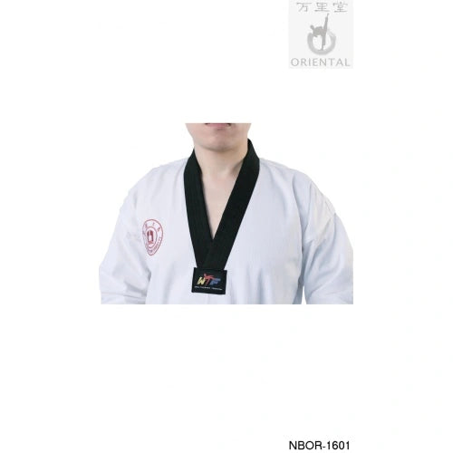 Taekwondo uniform v-neck black collars
