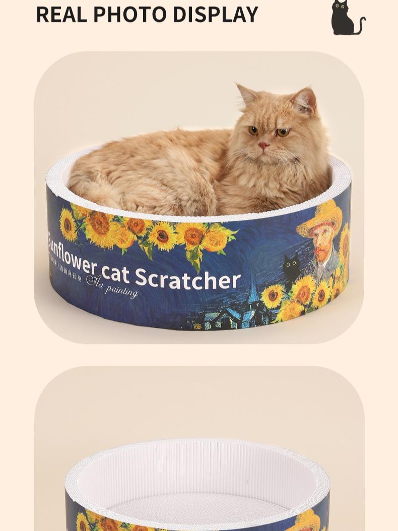 Art Round Cat Scratcher Bed