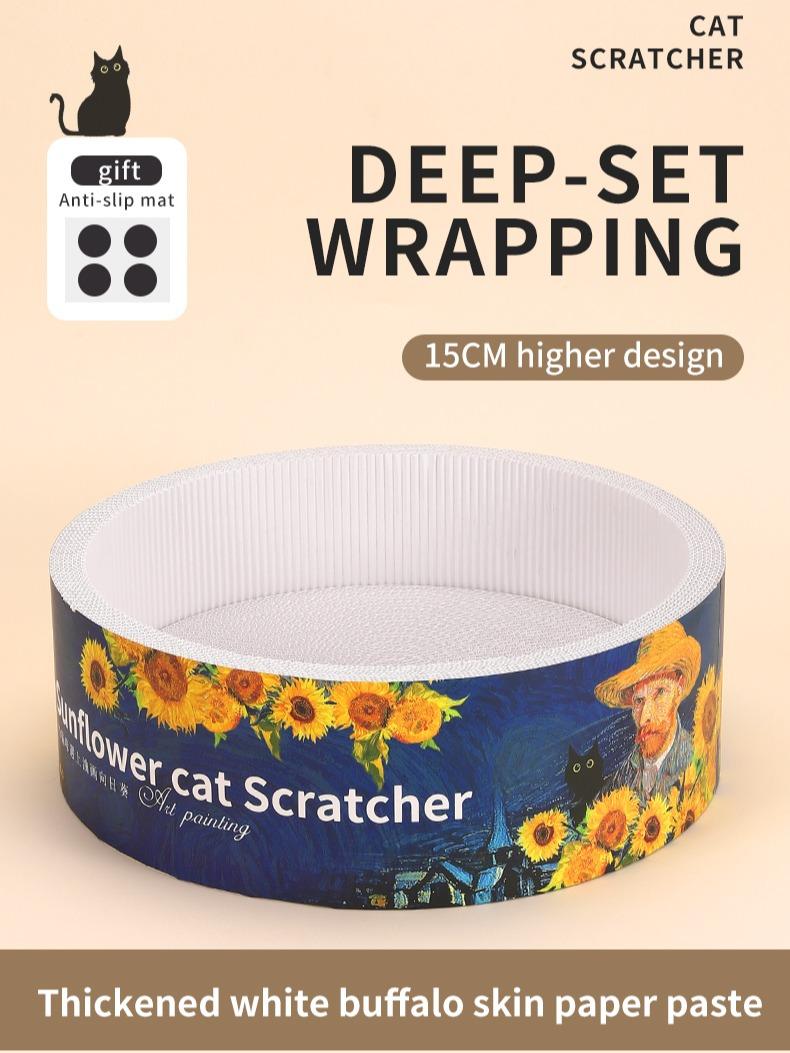 Art Round Cat Scratcher Bed