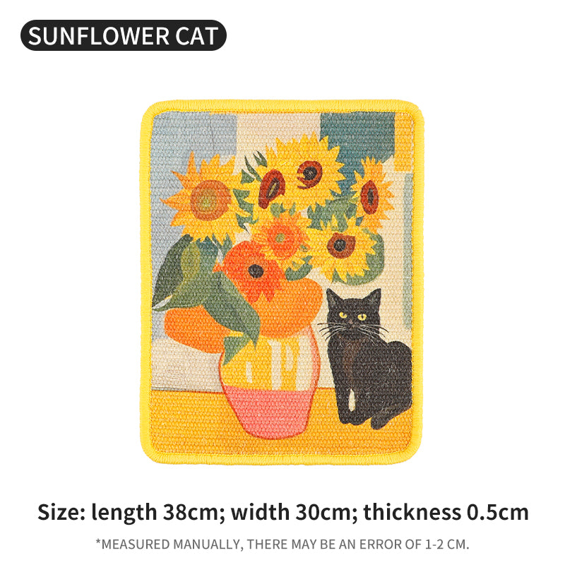 OIL PAINTING PHOTO FRAME CAT SCRATCH BOARD
