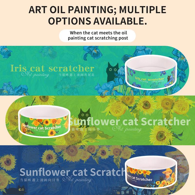 Art Round Cat Scratcher Bed