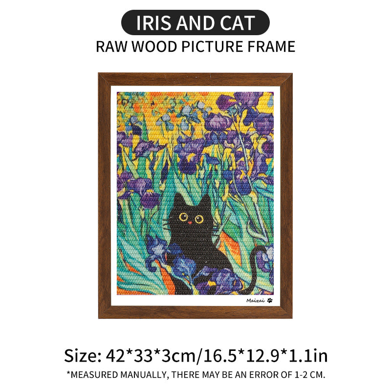 OIL PAINTING PHOTO FRAME CAT SCRATCH BOARD